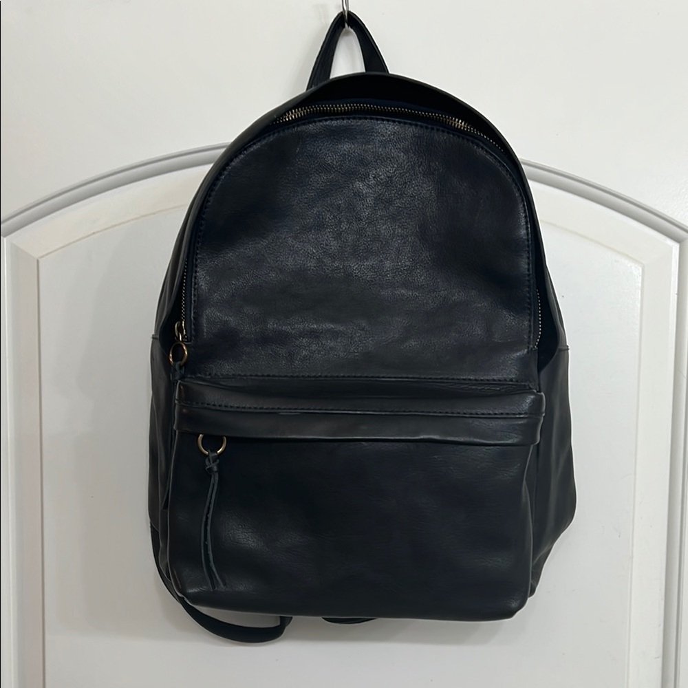 Madewell Black Leather Backpack